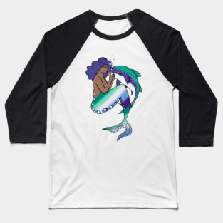 Gay MLM LGBTQ+ Pride Mermaid Baseball T-Shirt